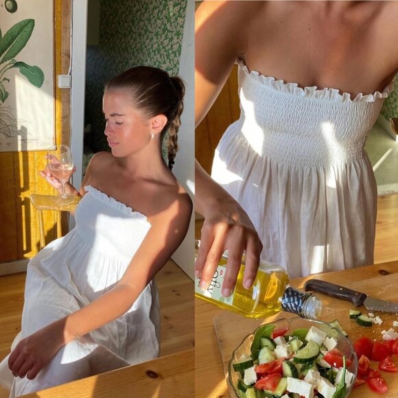 SIR the label Cream Maxi Dress for Elegant Occasions - Picture 2 of 16